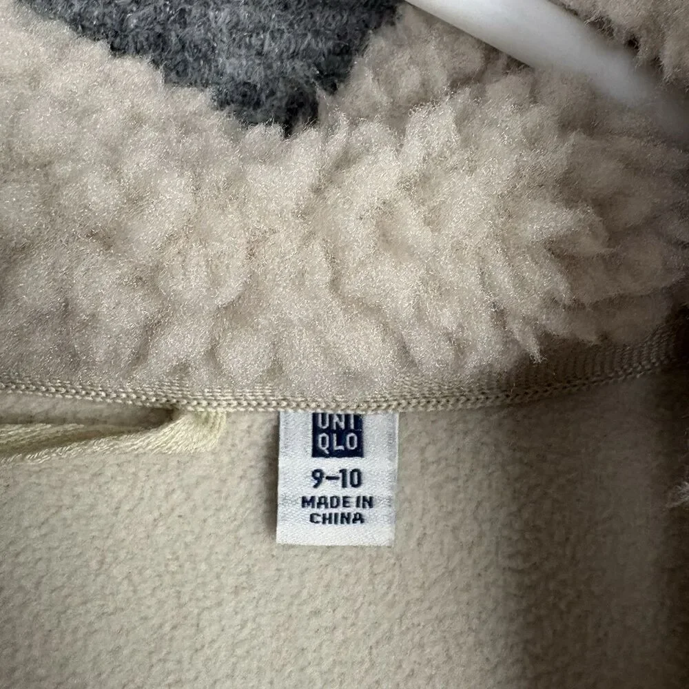 Uniqlo Jacket Kids  Size 9 / 10 Natural Windproof Fleece